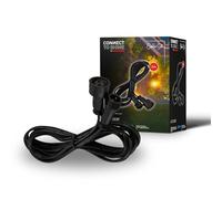 Briloner - Connect to Shine 12V sistema jardín, cable extensión 2 m, juego extensión, IP67 contra inmersión temporal, conexión enchufe, 2 m, negro