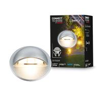Briloner - Connect to Shine 12V sistema jardín, foco LED empotrable suelo con luz lateral, juego extensión, IP65, 35 x 36 mm, plateado