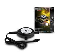 BRILONER - Connect to Shine Sistema de jardín exterior de 12 V, sensor crepuscular, juego de extensión, IP67 contra inmersión temporal, encendido/apagado automático, 10,5x7x3,5 cm, negro