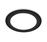 BRILONER - Downlight LED techo empotrable plano 230V, luz blanca neutra, 18W 1980lm, ojos de buey LED, 22 x 3 cm, negro