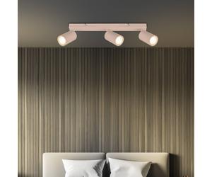 Briloner Downlight Tip, beige, 3 luces, metal, GU10, orientable
