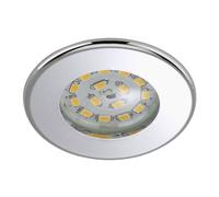 Briloner Eficiente foco empotrado LED Nikas IP44, cromo