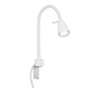 BRILONER - Flexo LED Escritorio, Brazo Flexible, Incluye Interruptor de Encendido/Apagado, 4 Vatios, 400 Lúmenes, 3000 Kelvin, Lampara Escritorio, Luz de Lectura, Lampara Lectura Libro, Blanco