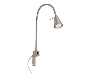 BRILONER - Flexo LED Escritorio, Brazo Flexible, Incluye Interruptor de Encendido/Apagado, 4 Vatios, 400 Lúmenes, 3000 Kelvin, Lampara Escritorio, Luz de Lectura, Lampara Lectura Libro, Níquel mate