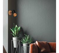 Briloner Foco de pared Plek GU10 negro/madera 1 luz