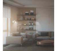 Briloner Foco de pared Tapp, blanco, Ø 8 cm, 1 luz, metal, GU10