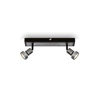 BRILONER - Foco de techo LED, lámpara de techo giratoria LED, luz blanca cálida, Silver Crafted, 320x70x85 mm