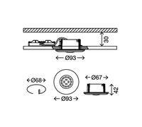 Briloner Foco empotrable LED Attach One, níquel mate, IP65