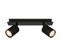 BRILONER - Foco interior techo orientable, casquillo GU10, max 9 W, plafon, focos techo, lampara de cocina, lamparas salon, lamparas de dormitorio, cocina, 32 cm, Negro