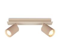 BRILONER - Foco interior techo orientable, casquillo GU10, max 9 W, plafon, focos techo, lampara de cocina, lamparas salon, lamparas de dormitorio, cocina, 32 cm, Beige