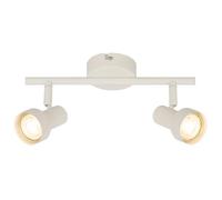 BRILONER - Foco interior techo orientable, casquillo GU10, max 9 W, plafon, focos techo, lampara de cocina, lamparas salon, lamparas de dormitorio, cocina, 27,5 cm, blanco antiguo