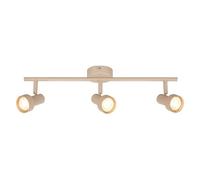 BRILONER - Foco interior techo orientable, casquillo GU10, max 9 W, plafon, focos techo, lampara de cocina, lamparas salon, lamparas de dormitorio, cocina, 47,5 cm, beige
