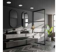 Briloner Foco LED 7602 3 ud IP65 3.000 K cromo mate