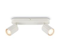 BRILONER - Foco LED interior techo con acabado estriado, orientable, GU10, máx. 9 W, LED, focos cocina, lampara, plafon techo, 28 cm, blanco antiguo