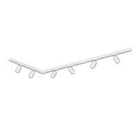 BRILONER - Juego completo de raíles electrificados, 6x focos GU10 orientables, forma de L, sistema de raíles en el techo, raíl para proyectores, proyector, 2,25m, blanco
