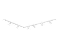 BRILONER - Juego completo de raíles electrificados, 6x focos GU10 orientables, forma de L, sistema de raíles en el techo, raíl para proyectores, proyector, 3m, blanco