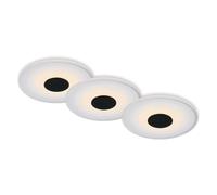 BRILONER - Juego de 3 focos empotrables de LED en el techo, focos empotrables de LED en el baño, focos empotrables en el baño IP44, negro, 120x36 mm (DxH)