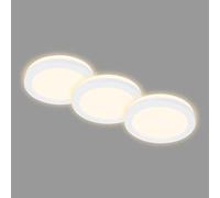 BRILONER - Juego de 3 focos empotrables en el techo, retroiluminación LED, foco de baño empotrable, foco de baño empotrable IP44, blanco, 84x36,5 mm (DxH)