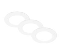 BRILONER - Juego de 3 focos empotrables LED 230V, focos LED baño IP44, focos de techo, focos LED, focos de techo planos, color de luz regulable, blanco