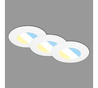 BRILONER - Juego de 3 focos empotrables LED 230V, focos LED baño IP44, focos de techo, focos LED, focos de techo, color de luz regulable, blanco