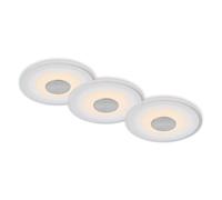 BRILONER - Juego de 3 focos empotrables LED para techo, focos empotrables LED de 650 lúmenes, focos empotrables para baño, IP44, color aluminio, 120x36 mm (DxH).