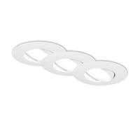 BRILONER - Juego de 3 Focos LED Empotrables 230V, Focos LED para Baño IP65, Focos de Techo Regulables continuamente, Focos LED, Focos de Techo, Lámpara de Baño, Blanco, 90x45 mm (Pxh)