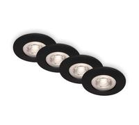BRILONER - Juego de 4 focos LED empotrables de 230 V, plano, blanco cálido, 4,9 W 480 lm