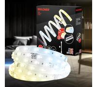 BRILONER - Juego de extensión Pimp your Stripe Tira de LED de 4 m, de blanco cálido a blanco frío, CCT, regulable, acortable, autoadhesiva, tira de LED, tira de luz LED, decoración de habitaciones