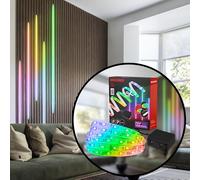 Briloner - Juego de inicio de tira LED Pimp your Panel, colores de luz RGB, mando a distancia, decoración de habitaciones, 2,6m, blanco