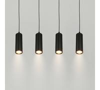 Briloner Lámpara colgante Ida, negra, 4 luces, longitud 76 cm, GU10