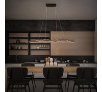 Briloner Lámpara colgante LED Vinka, 2 luces, longitud 98 cm, color madera