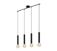 BRILONER - Lámpara colgante retro, lámpara colgante, vintage, lámpara colgante, lámpara de comedor, casquillo E27, negro, 850x100x1100 mm (LxAxH).