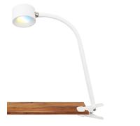 BRILONER - Lámpara de escritorio LED con batería recargable, extraíble magnéticamente, giratoria 360 grados, regulable, CCT, lámpara de lectura inalámbrica, lámpara de pinza, luz de pinza, 44cm