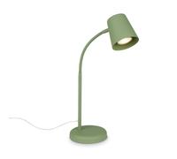 BRILONER - Lámpara de Escritorio Orientable con Interruptor de Cable, Casquillo GU10, Ideal para Oficina, Lectura o Mesita de Noche, Luz Focalizable, Diseño Moderno, 34 cm, Verde