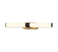 Briloner Aplique de pared LED Runt, negro/madera 3000 K IP44 Longitud 40 cm EC:EPREL:1541309