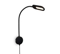 BRILONER - lámpara de lectura, aplique interior, lámpara LED, aplique interior, orientable, regulable, control táctil, lámpara de casquillo, negro