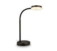 Briloner - Lampara de mesa LED con control táctil, regulable en niveles, orientable, lampara escritorio, lamparas de mesita de noche, lampara mesita noche, lampara mesa, 13x55,5 cm, negro