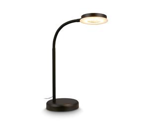 Briloner - Lampara de mesa LED con control táctil, regulable en niveles, orientable, lampara escritorio, lamparas de mesita de noche, lampara mesita noche, lampara mesa, 13x55,5 cm, negro