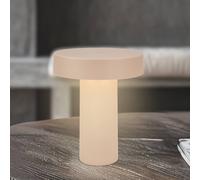 Briloner lámpara de mesa LED recargable Bito, beige/beige, altura 20 cm, IP44