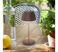 Briloner Lámpara de mesa LED recargable Brilo unplugged Riffle, 20 cm, arena oscura EC:EPREL:2218154