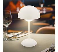 Briloner Lámpara de mesa LED recargable Kugle, blanca, metal, IP44, atenuable EC:EPREL:2277311