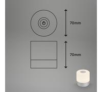 Briloner Lámpara de mesa LED recargable Smal, color cromo, 2.700K, atenuable
