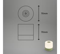 Briloner Lámpara de mesa LED recargable Smal, verde, 2.700K, atenuable