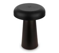 BRILONER - Lampara de mesa sin cable, borde luminoso con touch dimmer, memoria integrada, ip44, cable usb-c y batería reemplazable, lampara mesita noche sin cable, 12 x 17 cm, negro