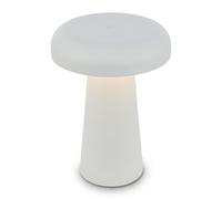 BRILONER - Lampara de mesa sin cable, borde luminoso con touch dimmer, memoria integrada, ip44, cable usb-c y batería reemplazable, lampara mesita noche sin cable, 12 x 17 cm, gris claro