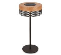 Briloner Lámpara de mesa recargable Booha, marrón, metal, IP44, atenuable