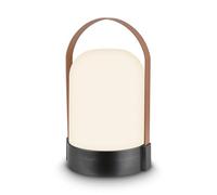 BRILONER - Lampara de mesa sin cable, regulable en niveles, ip44, cable usb-c, brillo regulable, LED recargable, lampara mesita noche, 14.5 x 13.5 x 24 cm, antracita coffee