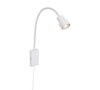 Briloner - Lámpara de noche LED, aplique de pared, lámpara de lectura con brazo flexible, interruptor de encendido/apagado mediante función táctil, 1 LED/GU10, 5 vatios, 400 lúmenes, 3000 kelvins,