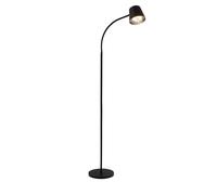BRILONER - Lámpara de pie LED inalámbrica con tacto, regulable, batería y fuente de luz intercambiables, lámpara de pie recargable, lámpara de lectura, lámpara de pie, 126,5 cm de altura, Negro