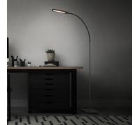 BRILONER - Lámpara de pie LED táctil, regulable por pasos, ajustable en blanco cálido y blanco frío, lámpara de pie, lámpara de pie, 20,8x20,8x183 cm, negro